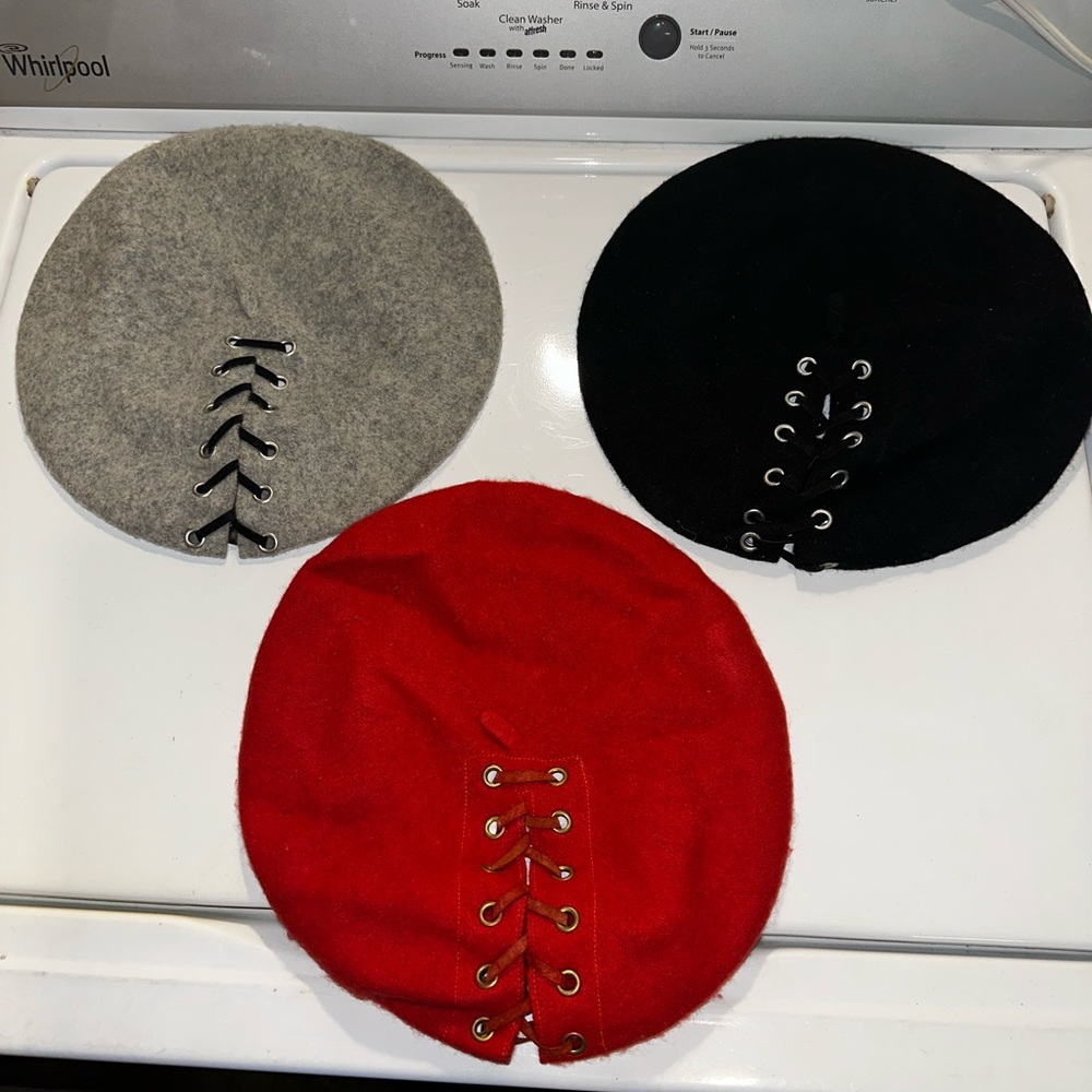 YOU GET ALL 3 BRAND NEW Smoke free/ pet free home colors red gray black